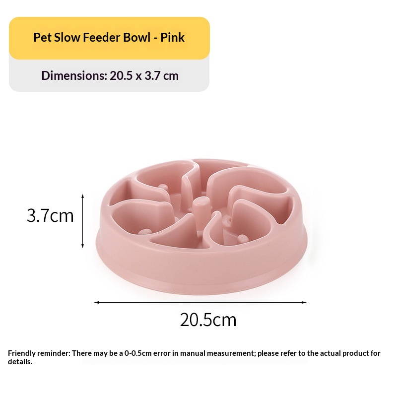 Pet Anti-choking Slow-feeding Bowl Pink