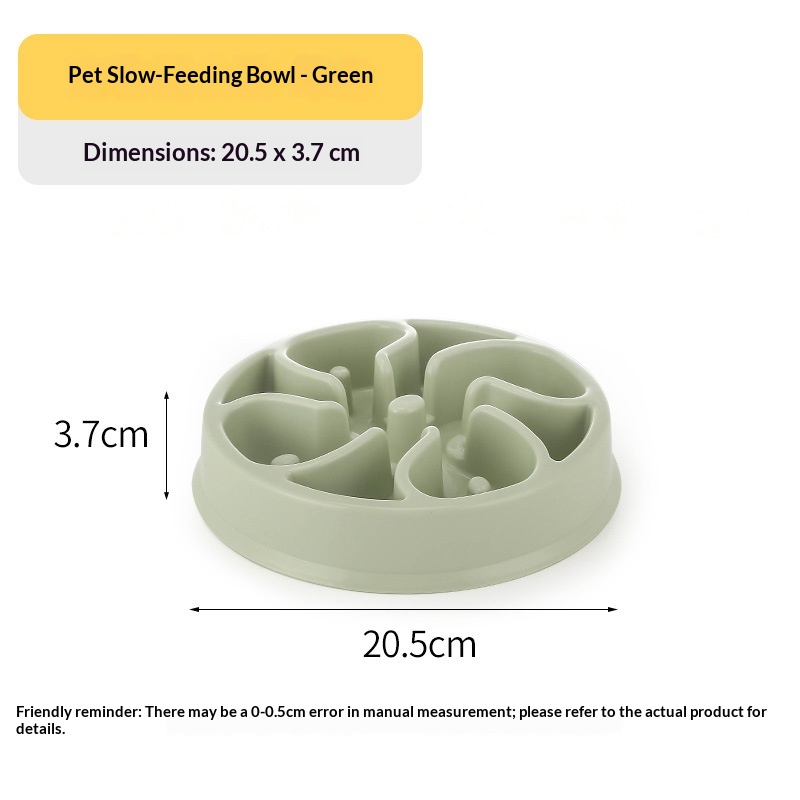 Pet Anti-choking Slow-feeding Bowl Green