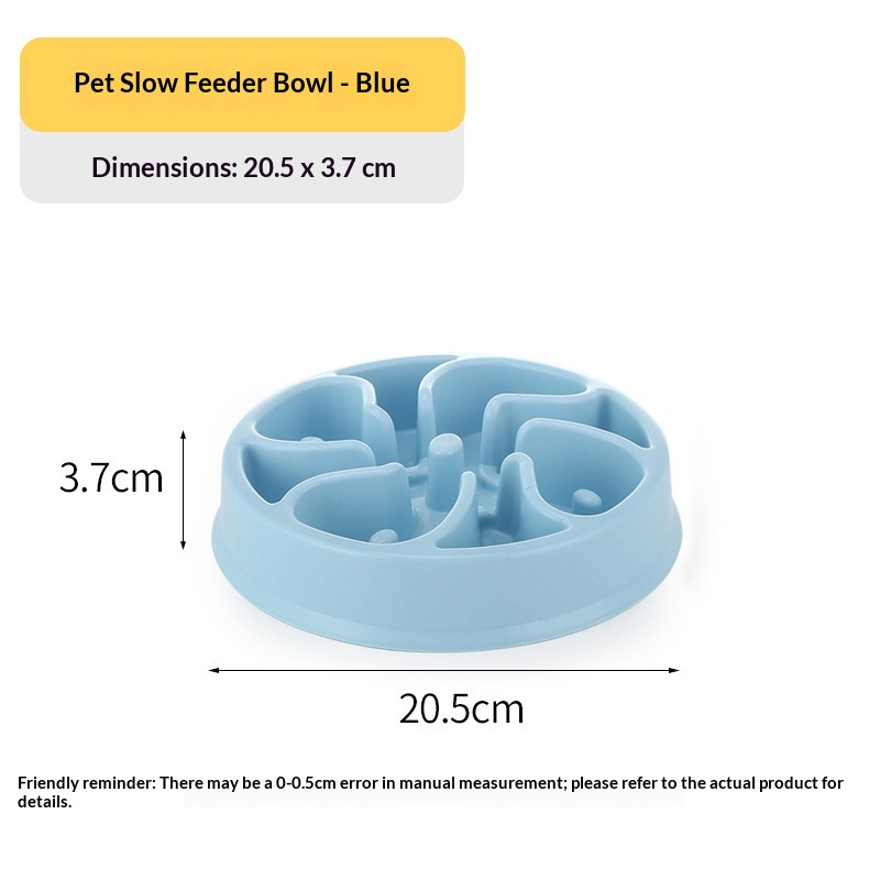 Pet Anti-choking Slow-feeding Bowl Blue