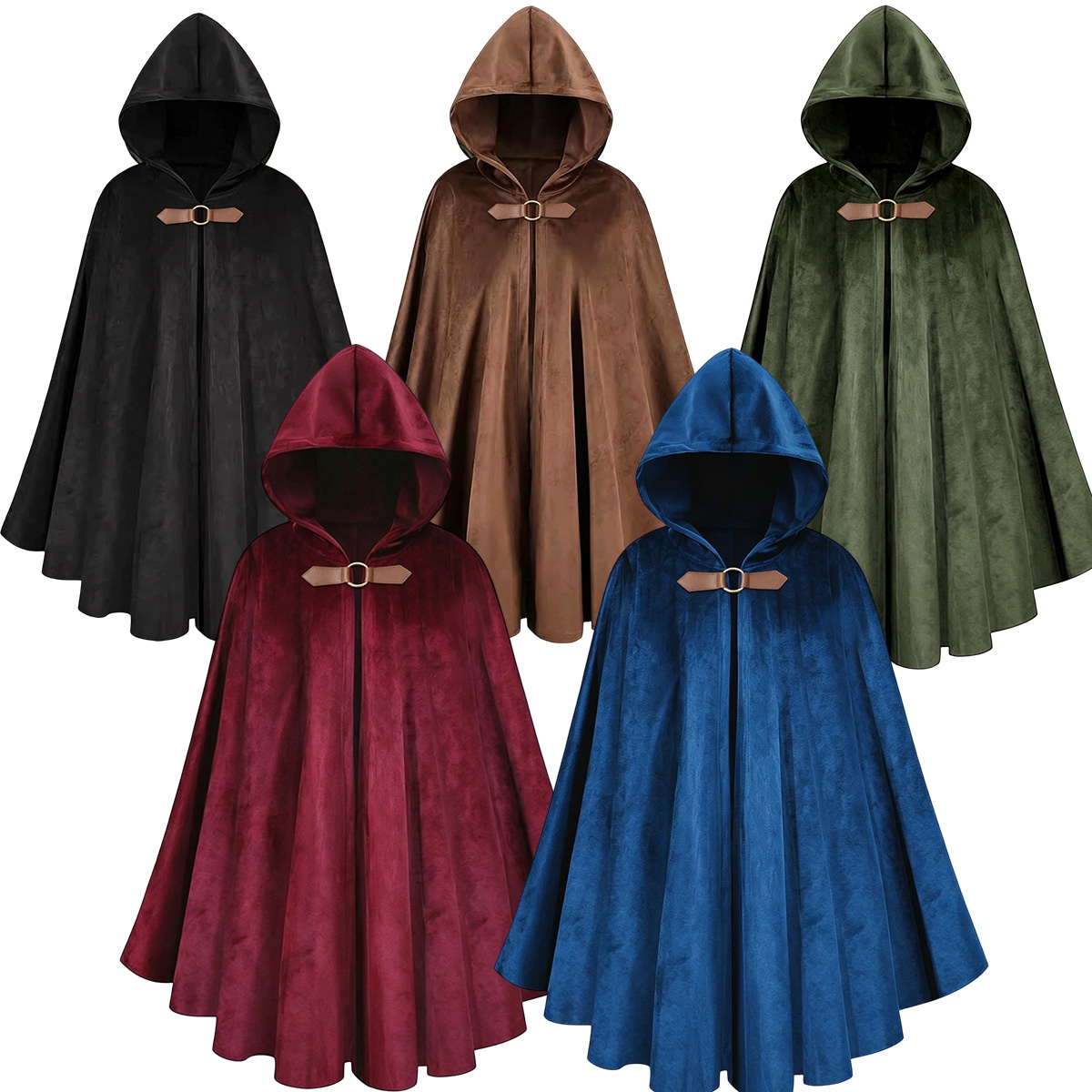 Women's Dutch Velvet Medieval Vintage Hooded Cloak — product photo 6
