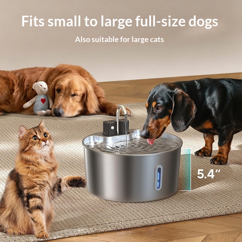 Smart Stainless Steel Pet Water Fountain