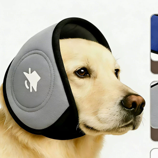 Soundproof And Shock Resistant Pet Ear Muffs - Soundproof And Shock Resistant Pet Ear Muffs Grey L