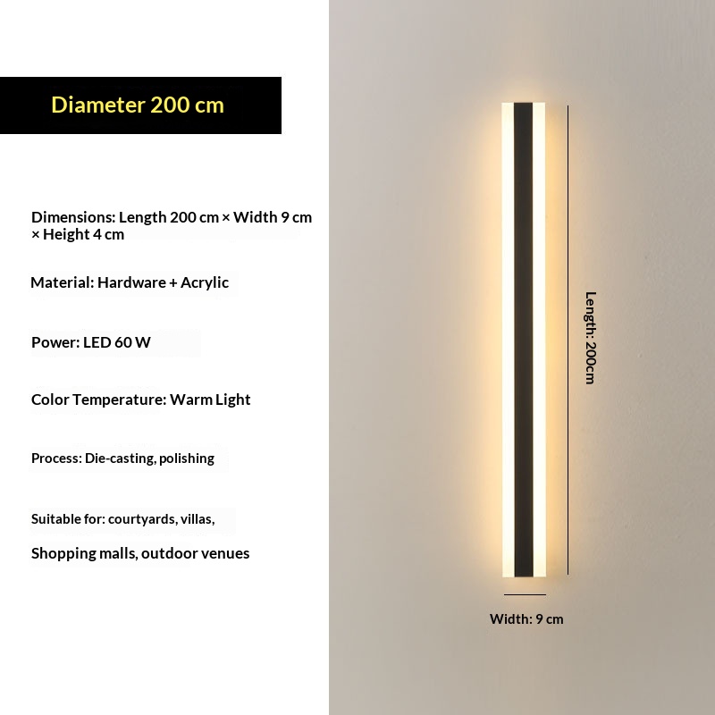 Outdoor Linear Wall Light, picture 10 of 11