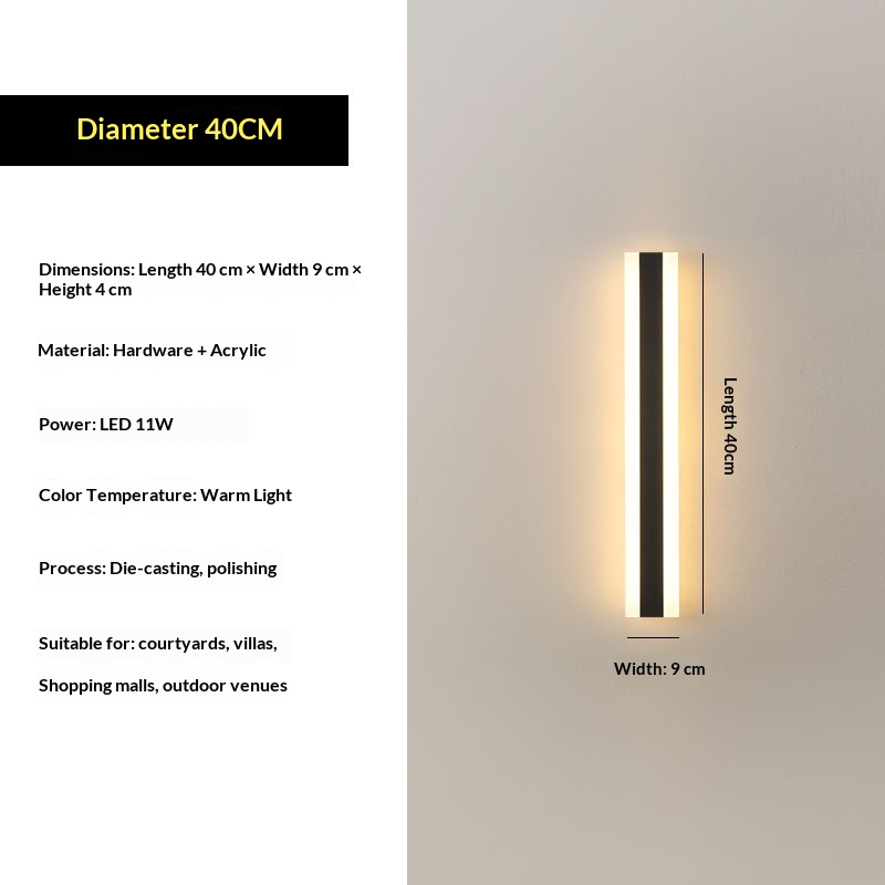 Outdoor Linear Wall Light, picture 3 of 11