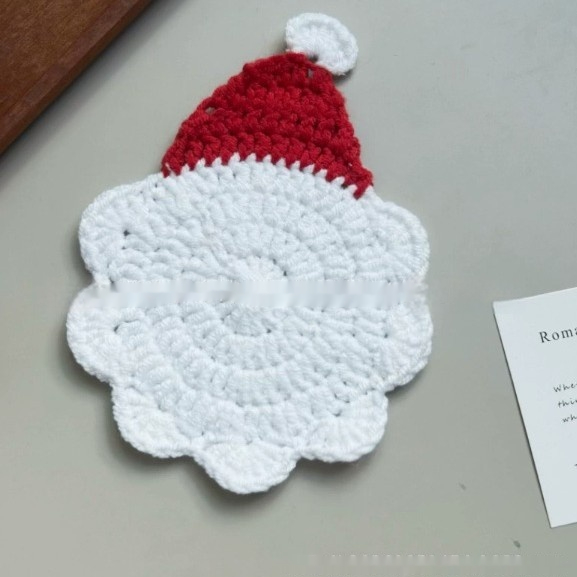 Crochet Santa Coaster