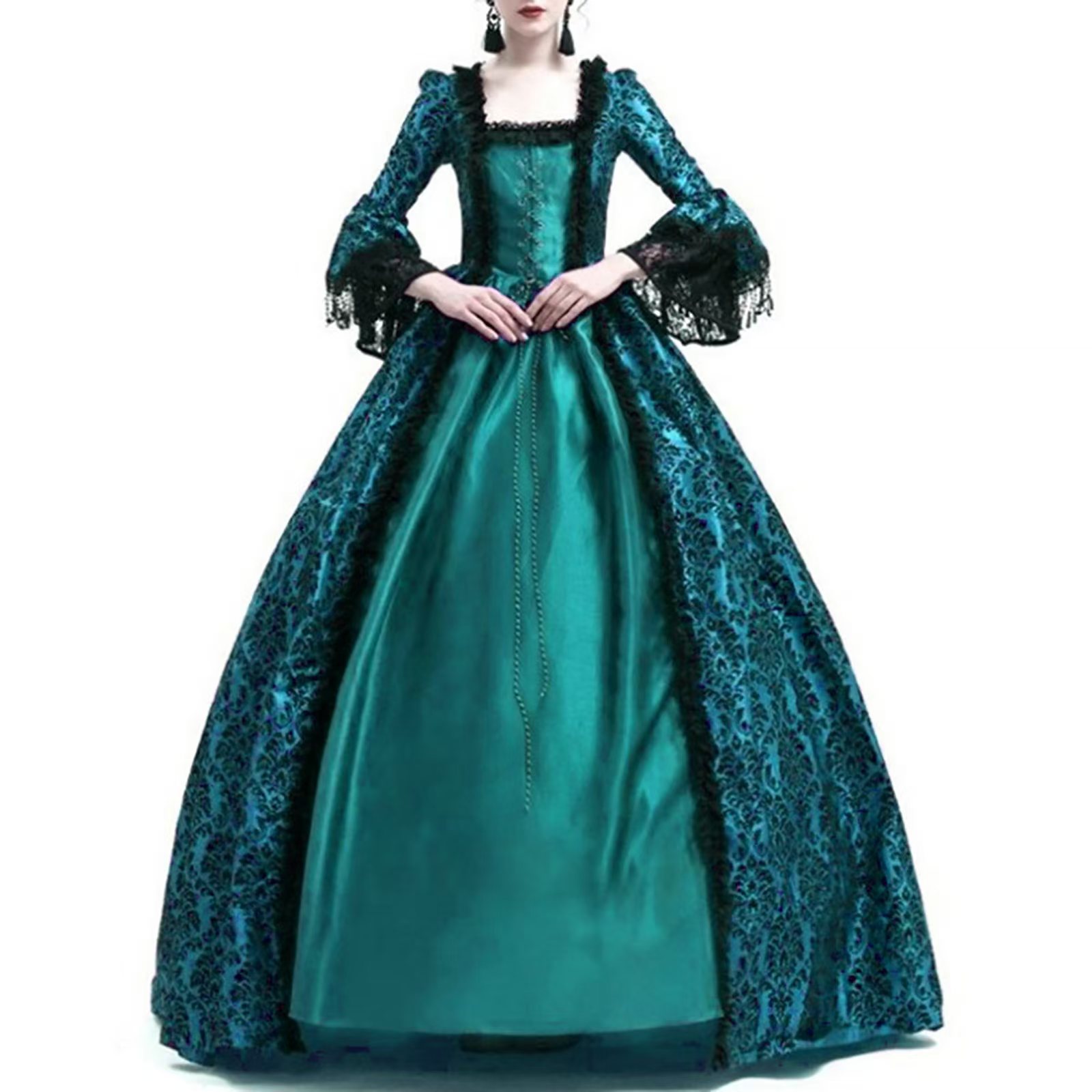 Lace Flared-Sleeve Dress, picture 2 of 8