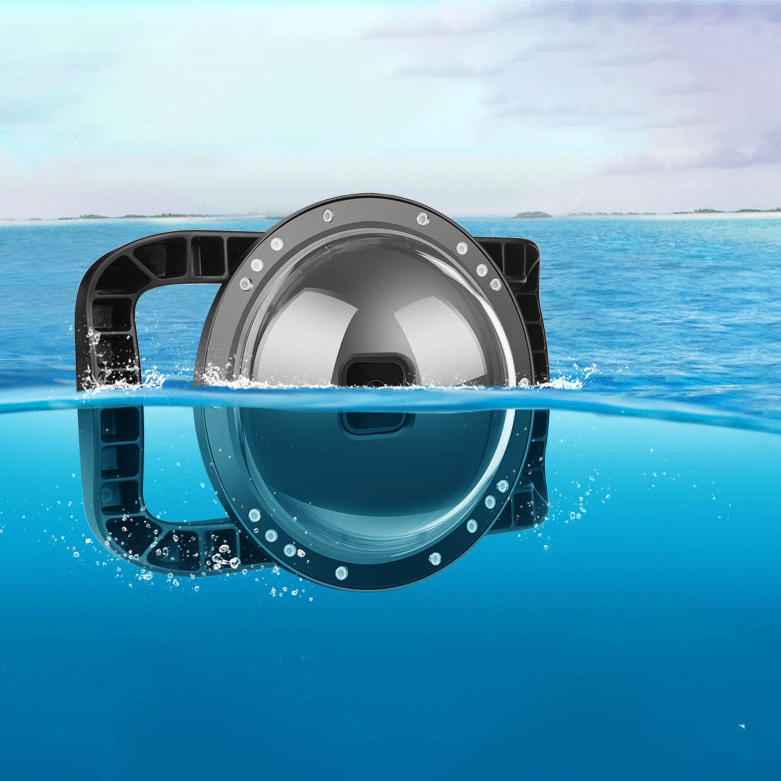 Diving Face Fish Eye Mask Lens Cover Sports Camera