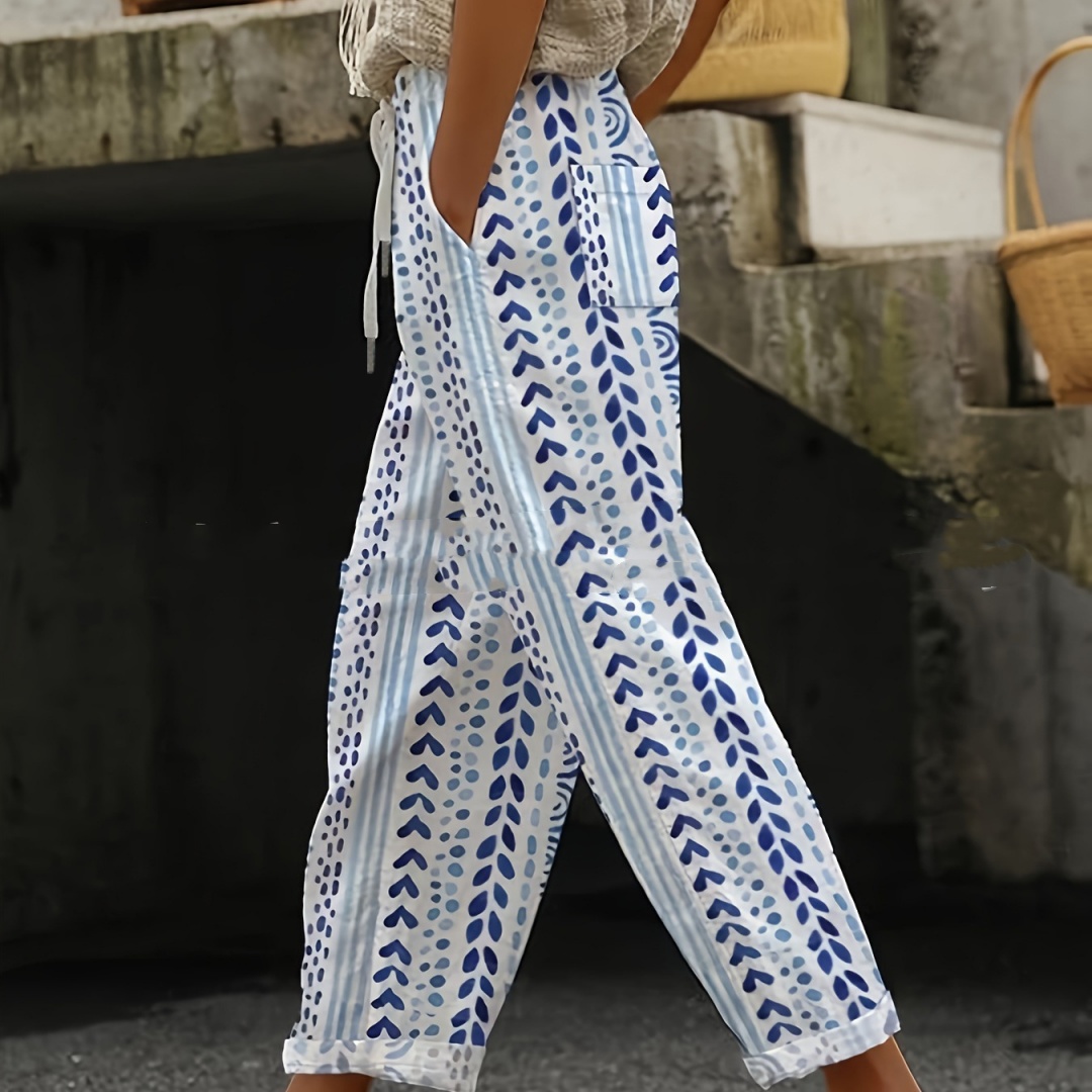 Womens Loose-Fit Slimming Casual All-Match Long Pants