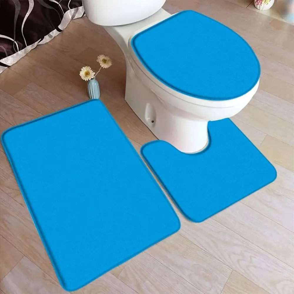Flannel Bathroom Three Piece Set