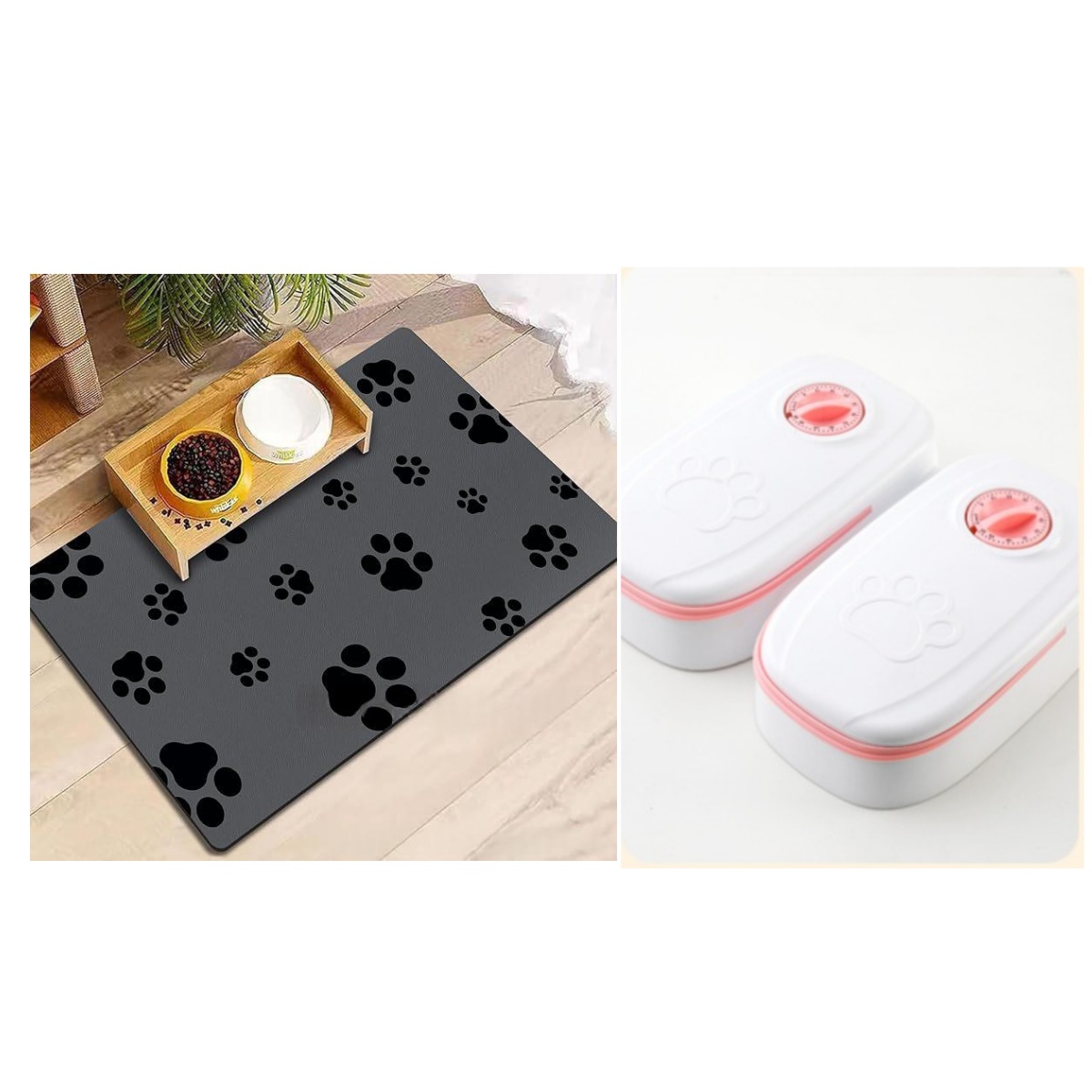 Automatic Pet Feeder Smart Food Dispenser For Cats Dogs Timer Stainless Steel Bowl Auto Dog Cat Pet Feeding Pets Supplies Set12 40x50cm