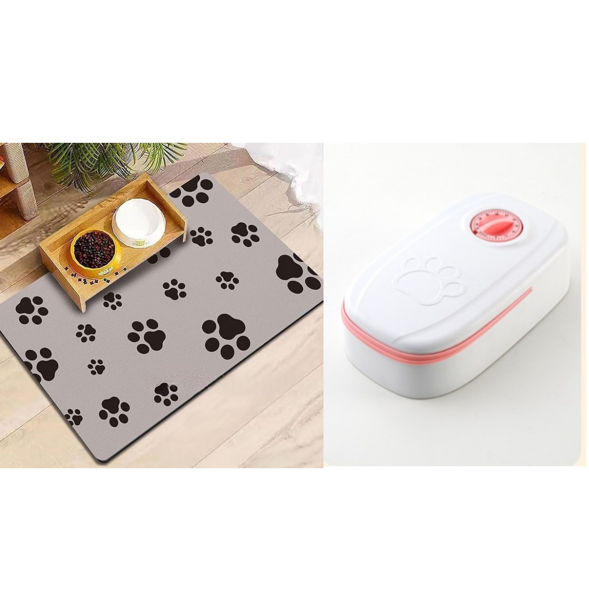 Automatic Pet Feeder Smart Food Dispenser For Cats Dogs Timer Stainless Steel Bowl Auto Dog Cat Pet Feeding Pets Supplies Set4 30x40cm