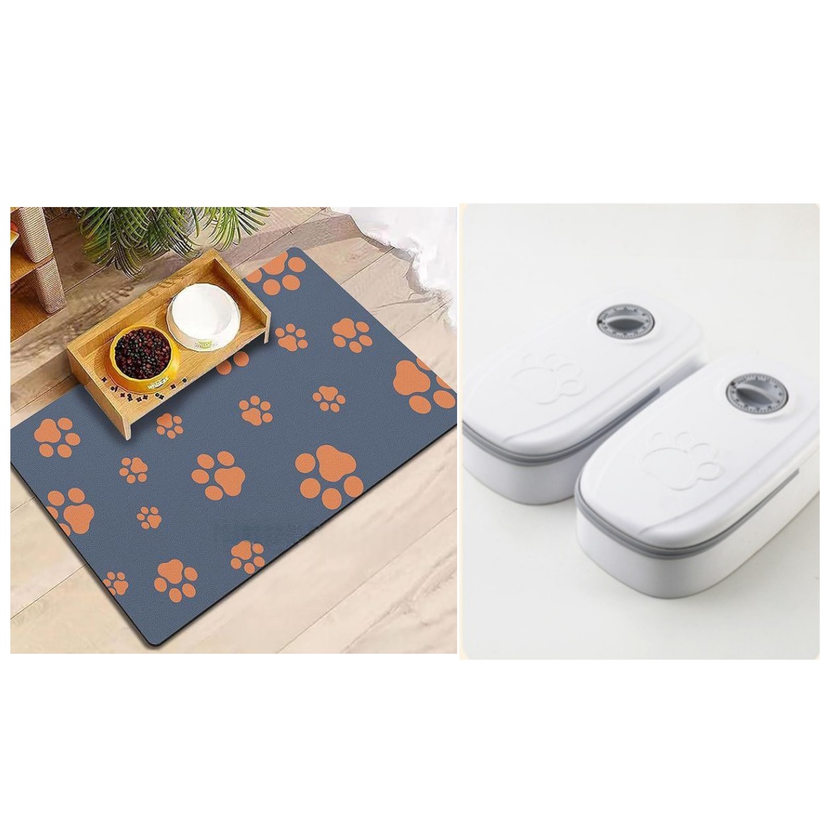 Automatic Pet Feeder Smart Food Dispenser For Cats Dogs Timer Stainless Steel Bowl Auto Dog Cat Pet Feeding Pets Supplies Set8 40x50cm