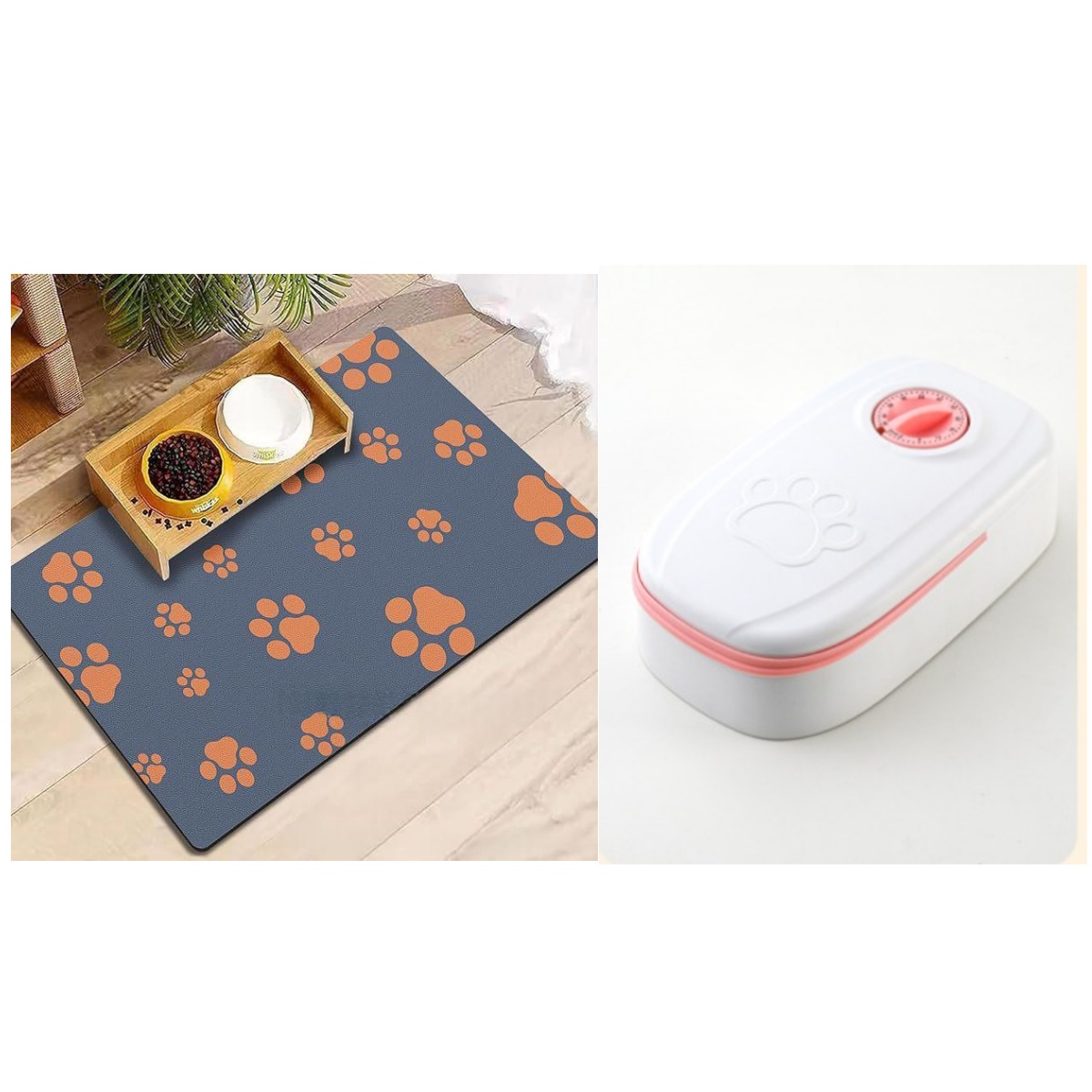 Automatic Pet Feeder Smart Food Dispenser For Cats Dogs Timer Stainless Steel Bowl Auto Dog Cat Pet Feeding Pets Supplies Set5 30x40cm