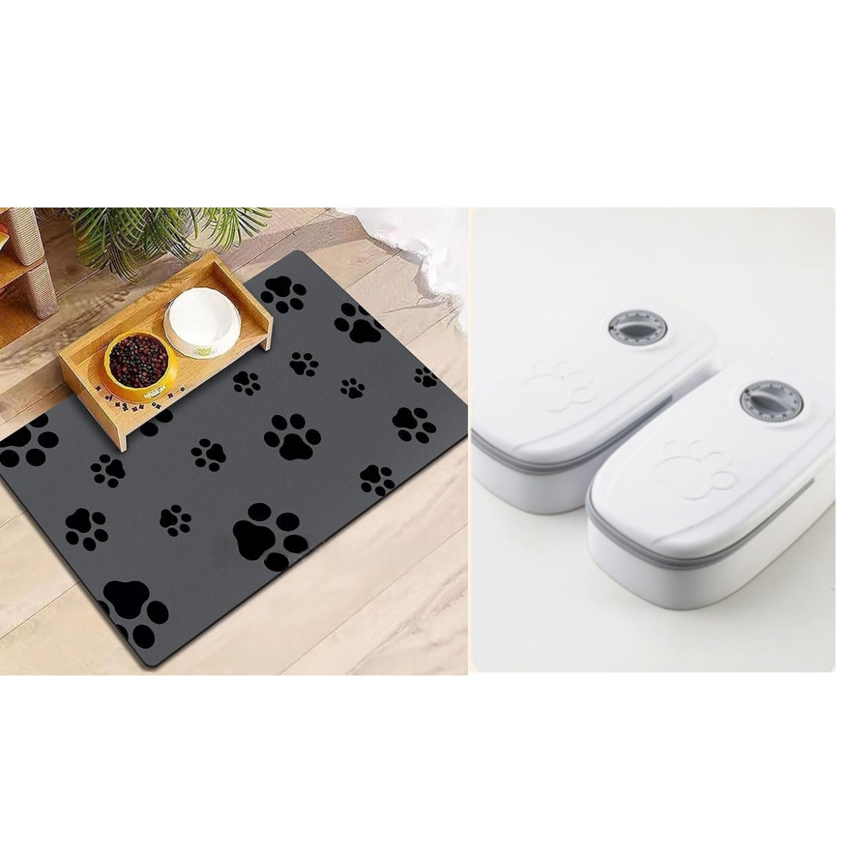 Automatic Pet Feeder Smart Food Dispenser For Cats Dogs Timer Stainless Steel Bowl Auto Dog Cat Pet Feeding Pets Supplies Set9 40x50cm