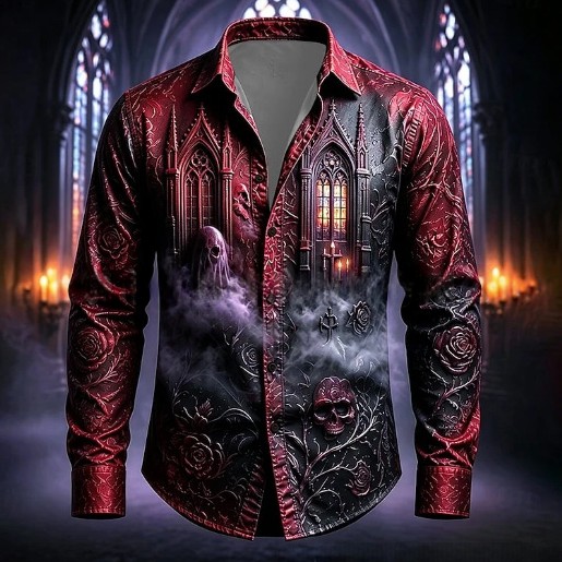 Retro-style Long-sleeve Casual Shirt