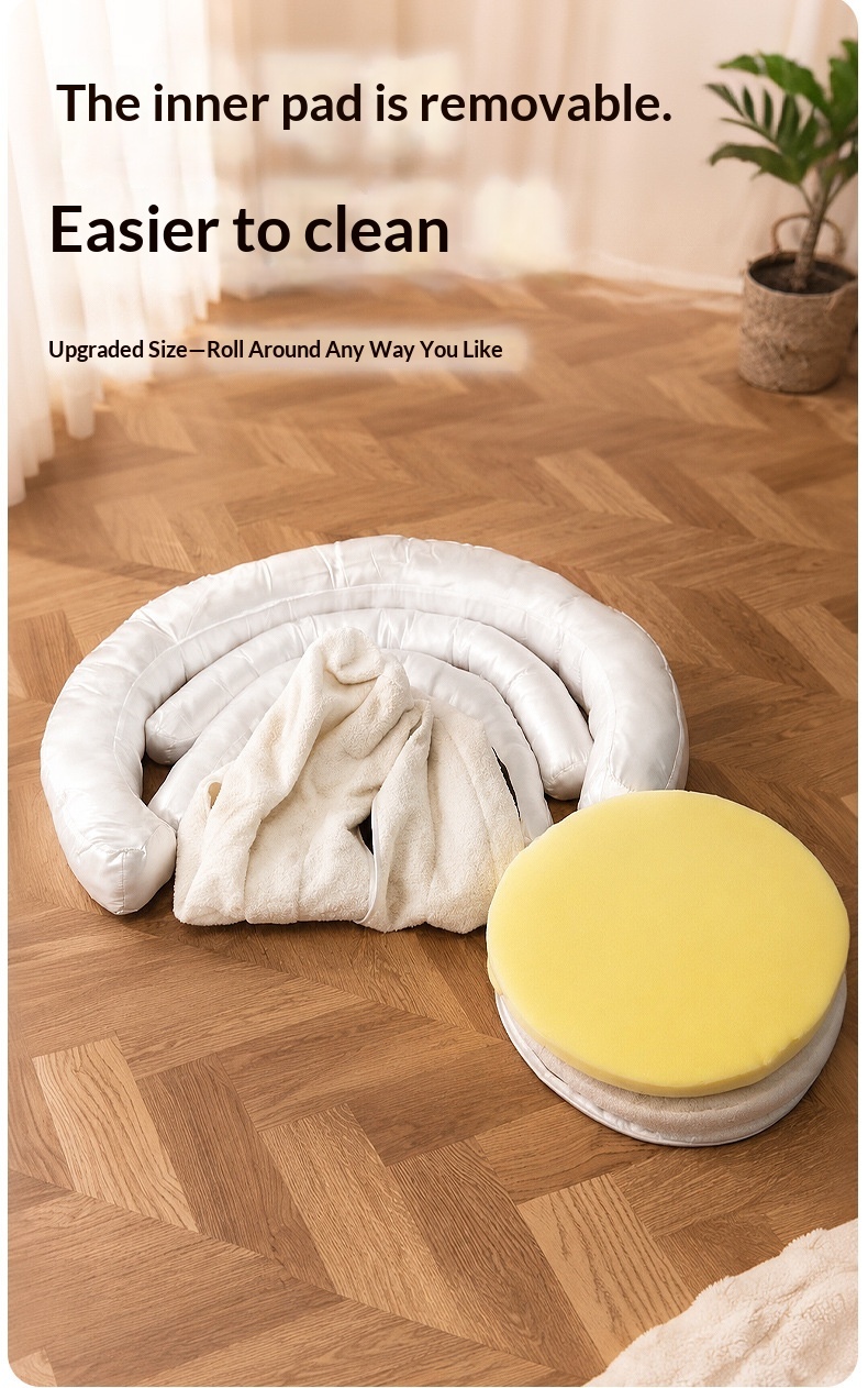Soft And Fluffy Loop-pile Pet Sofa Bed Cat And Dog Kennel detail photo 2