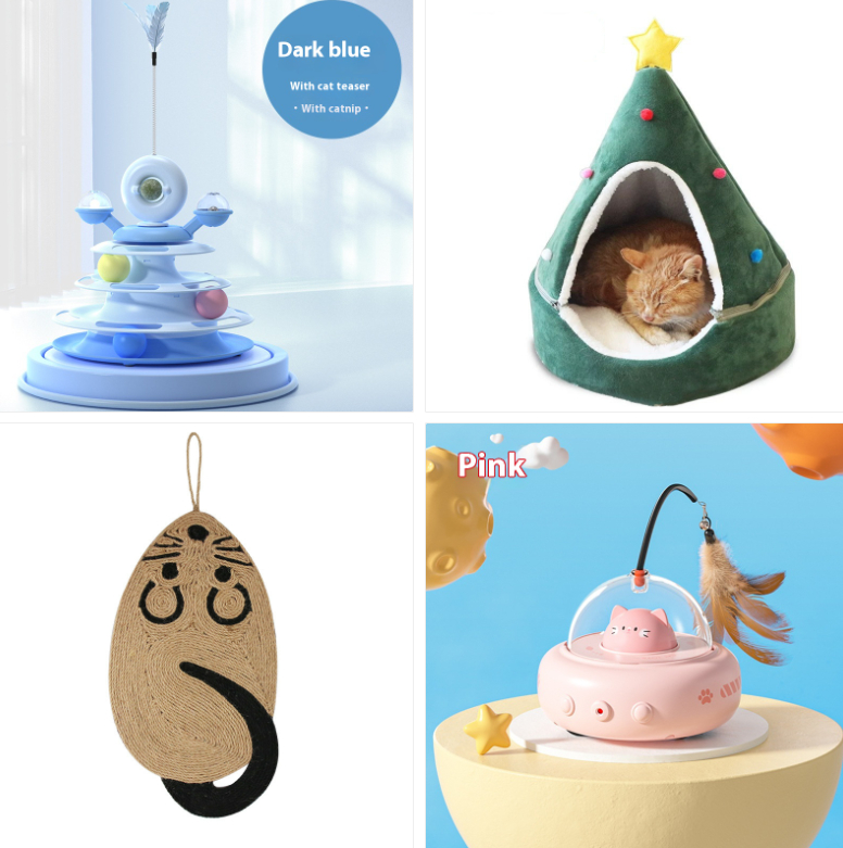 Smart Teaser Cat Toy Electric UFO Cat Teaser Stick With Bell Training Pet Toys Replaceable Feather Interactive Cat Supplies Pet Supplies Pets Products Set3