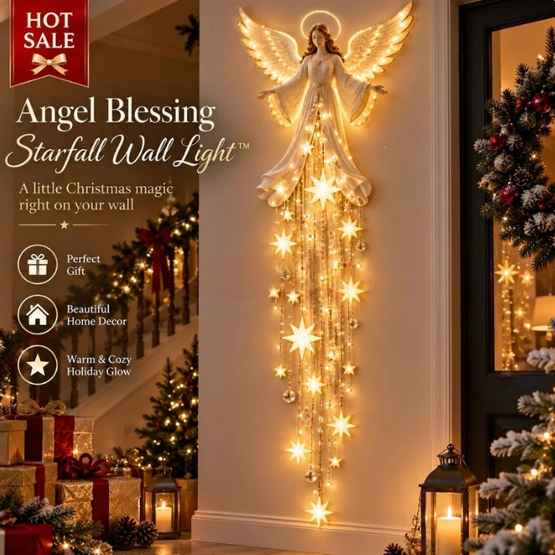 Angel Blessing Starfall Wall Sconce Christmas Wall Decoration