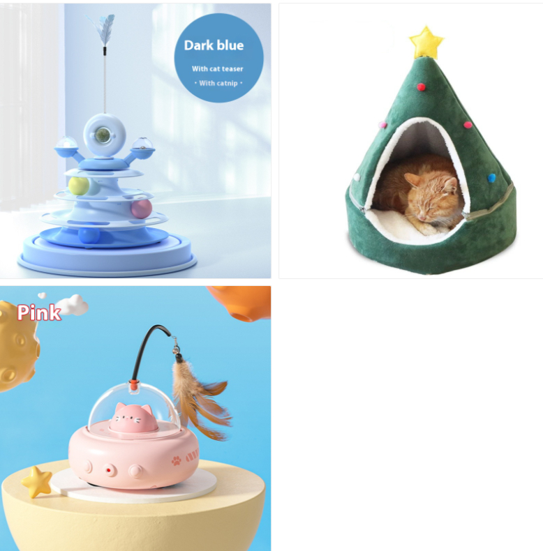 Smart Teaser Cat Toy Electric UFO Cat Teaser Stick With Bell Training Pet Toys Replaceable Feather Interactive Cat Supplies Pet Supplies Pets Products Set2