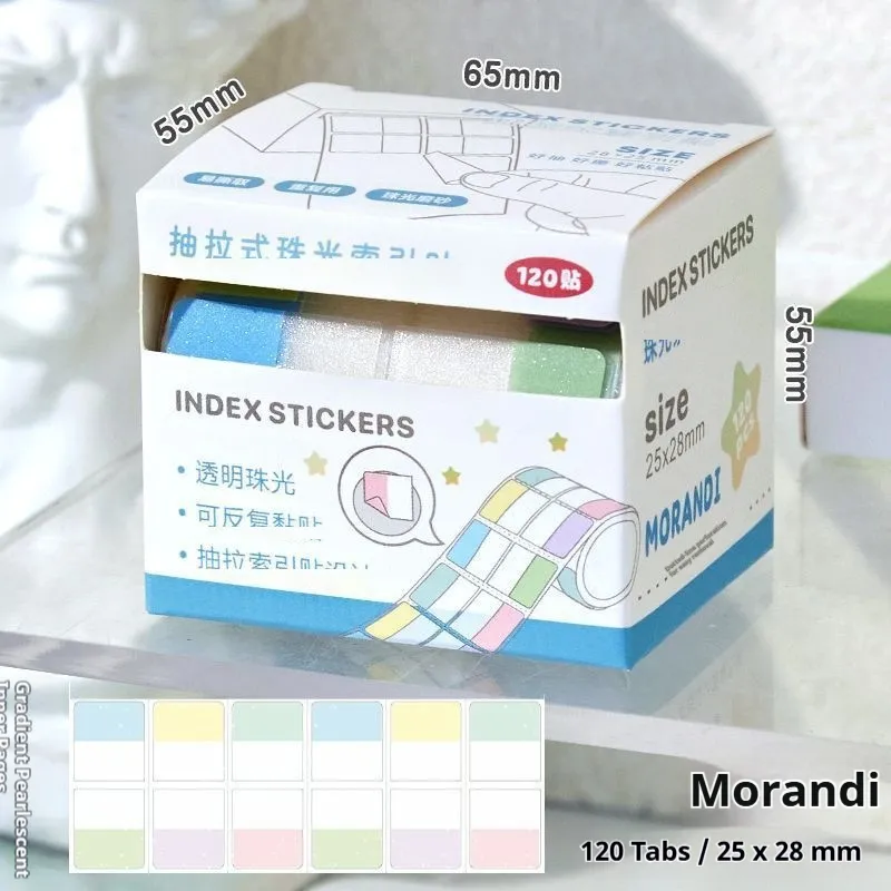 Pearlescent Index Tabs for Books