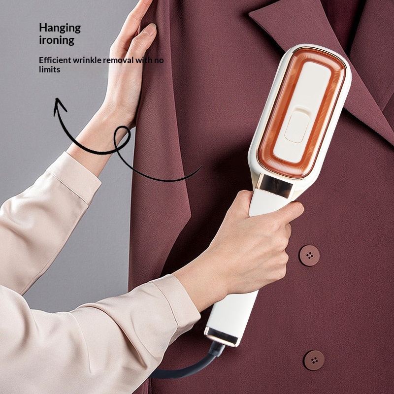 Portable Steam Iron with Clamp Plates - Handheld Garment Steamer for Home and Travel, Dry and Wet Use Anti-Scald Wrinkle Remover