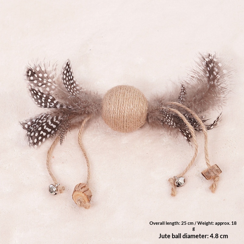 Actinidia Polygama Chew Stick Cat Toy Single Feather Shuttlecock