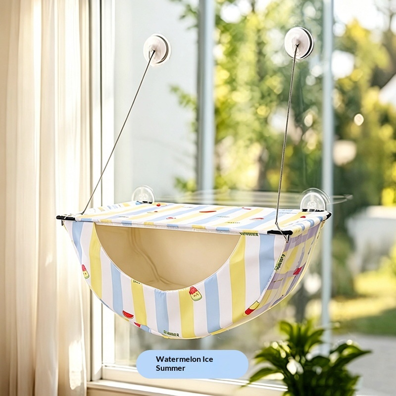 Cat Hammock Window-Hanging Strong Suction-Cup Cat Bed Watermelon Ice Summer