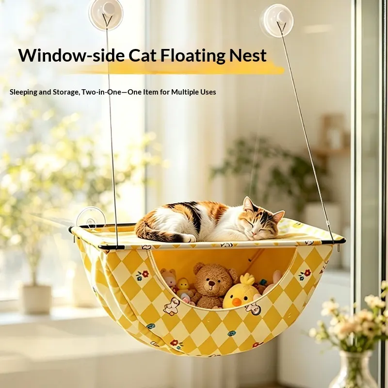 Cat Hammock Window-Hanging Strong Suction-Cup Cat Bed