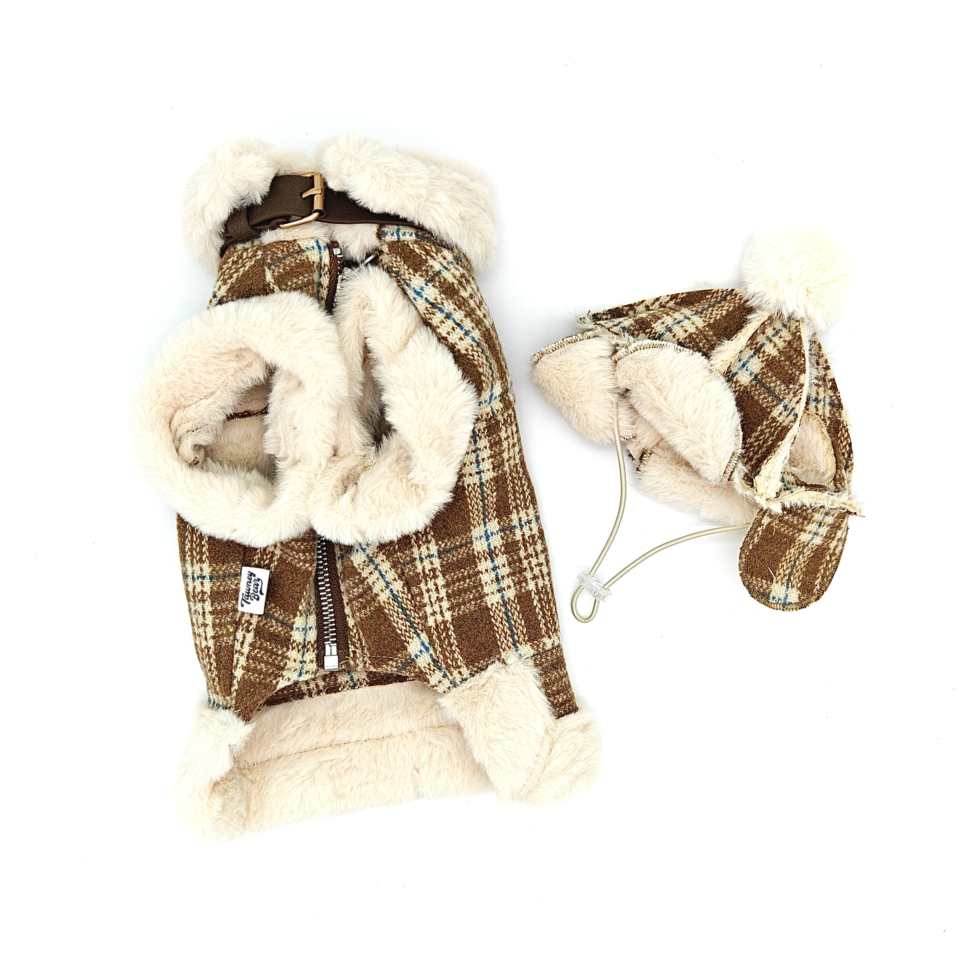 Fashionable Winter And Autumn Dog Clothing Jacket Jacket And Hat XS