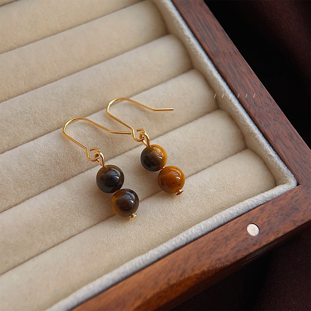 Women's Vintage Natural Stone Earrings