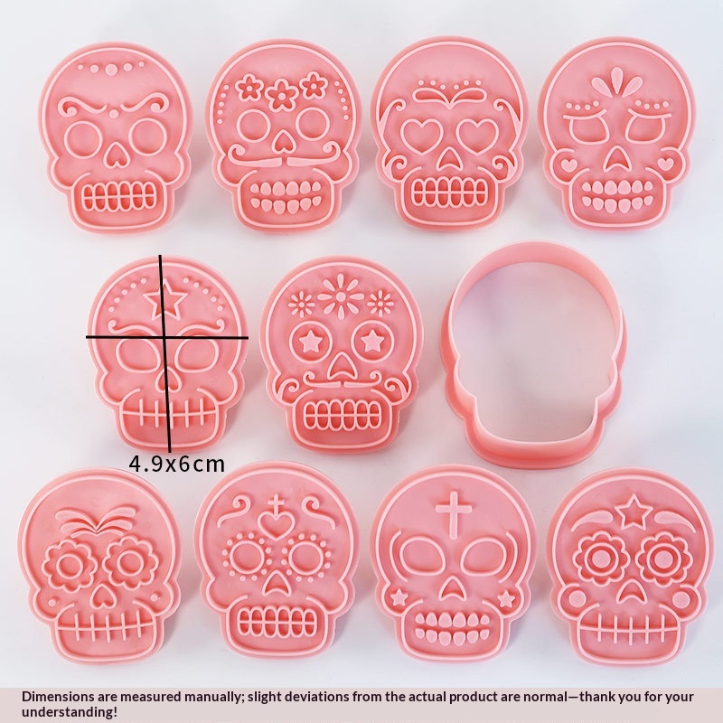 Halloween Skull Cookie Cutter (10piece Set)