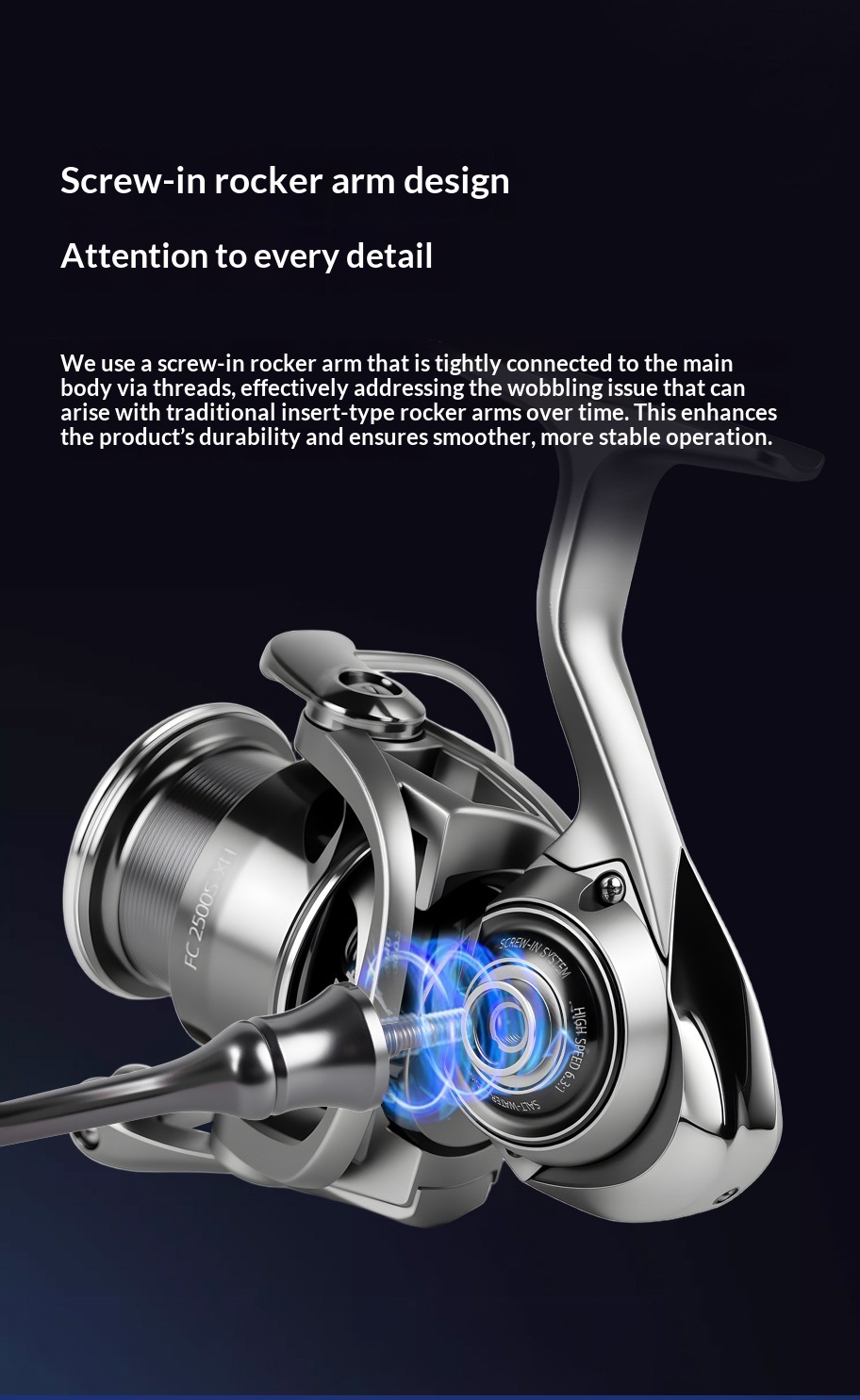 Maris Caldia spinning reel body detail