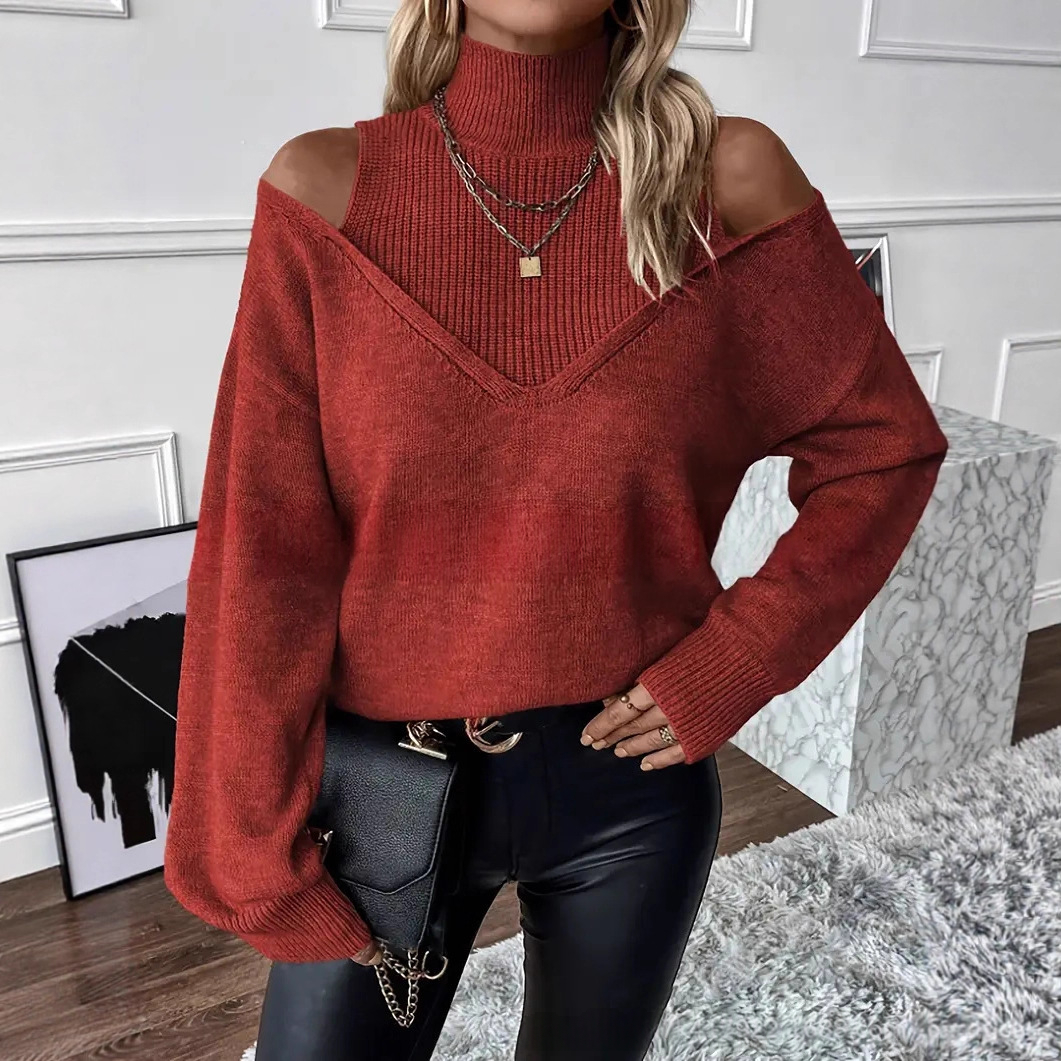 Cold Shoulder Layered Jumper