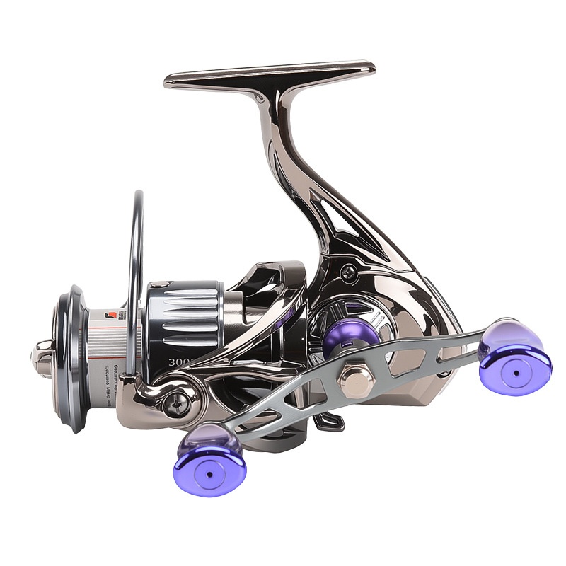 Maris full-metal spinning reel spool detail
