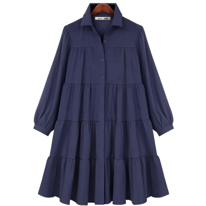 Stylish Plus-Size Long-Sleeve Dress