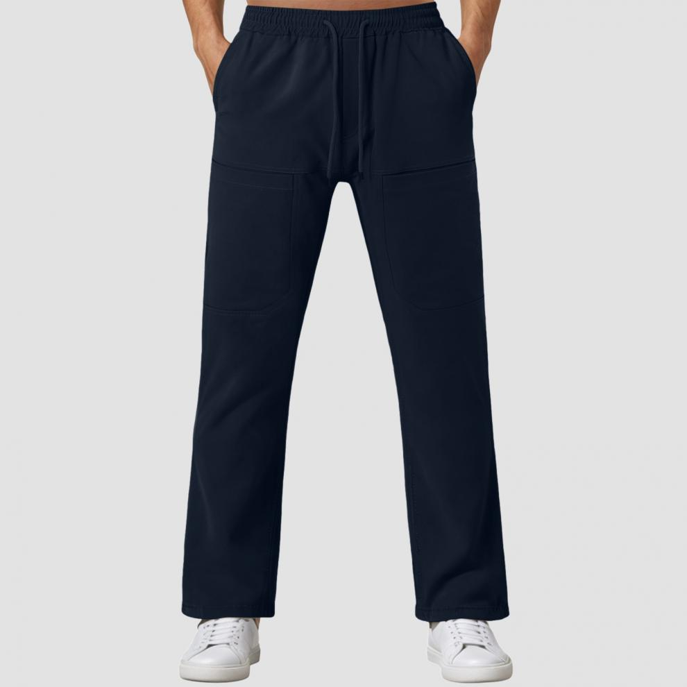 Men's Loose-Fit Sports Plus-Size Straight-Cut Casual Trousers