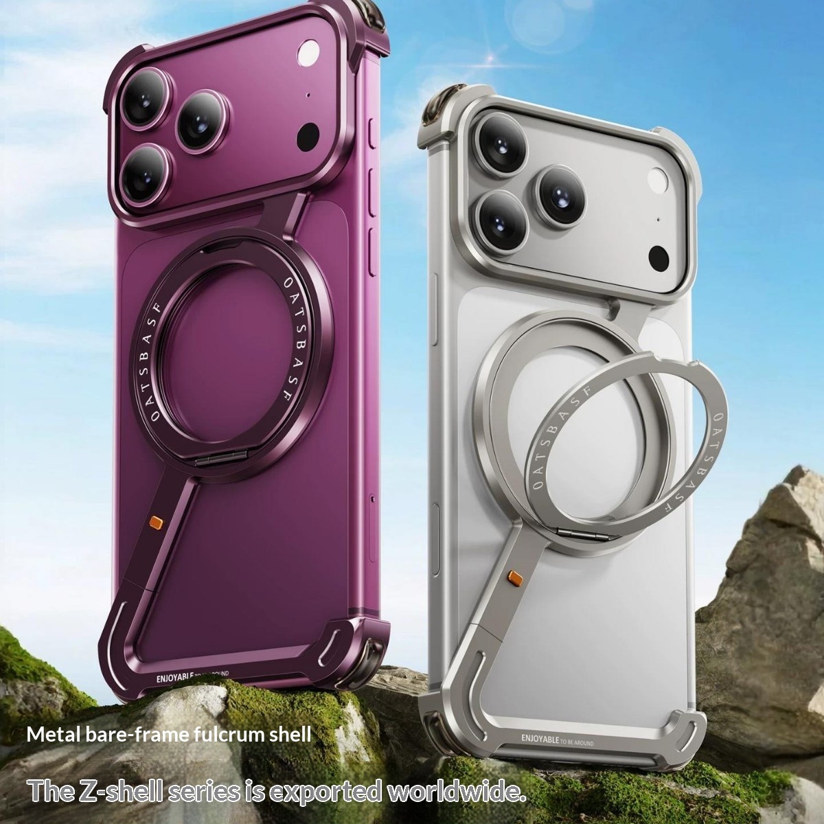 Funda con soporte magnético rotatorio compatible con iPhone 18 Pro Max
