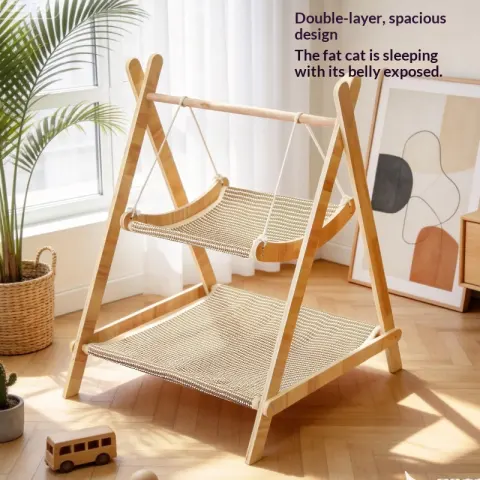 Pet Household Removable and Washable Hanging Double-layer Cat Hammock