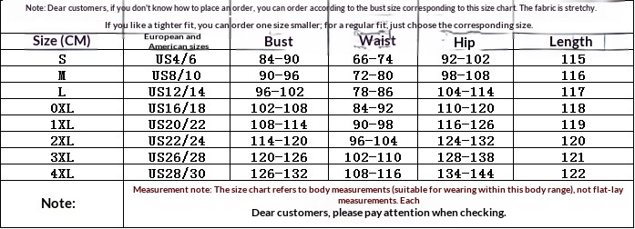 Blue slip dress and jacket set supplier body-size chart; separate measurements for both pieces are not supplied