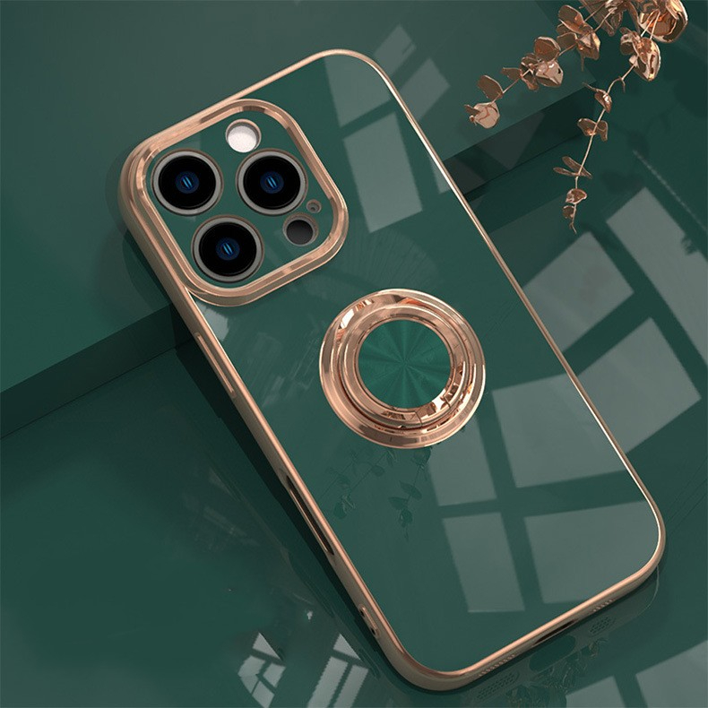 Electroplated Ring Protective Sleeve Car-mounted Mobile Phone Case