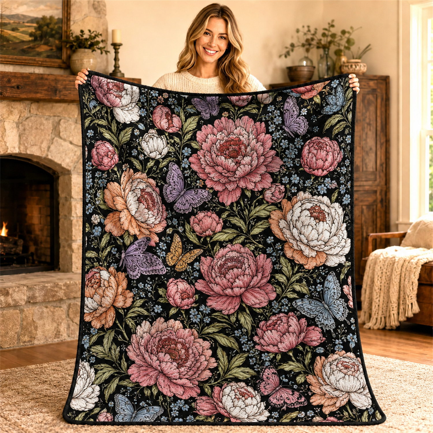Family Interactive Hand-painted Blanket