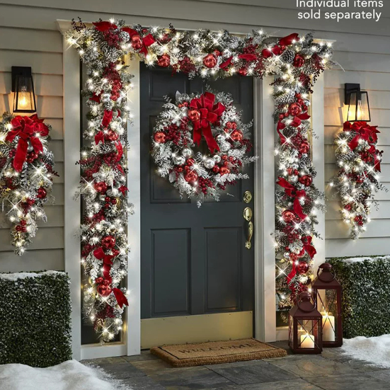 Christmas Decoration Garland Wall Hanging Door Curtain Home