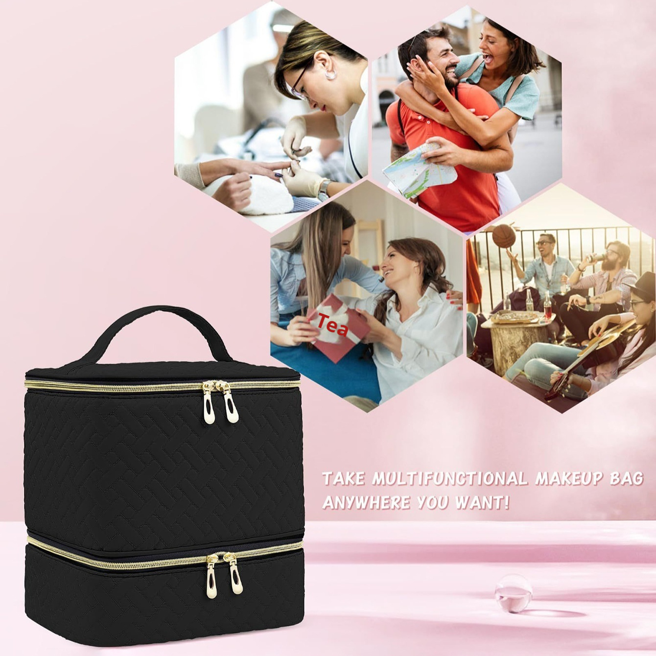 Large-Capacity Portable Double-Layer Storage Bag
