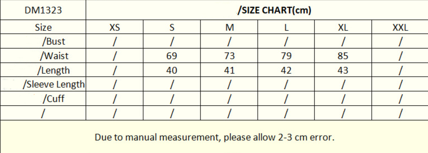 Women's High-Waisted Plaid Mini Skirt - Supplier waist and length chart S to XL