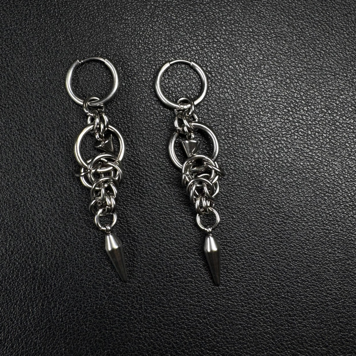 Punk Metal Chain Earrings For Men And Women product image