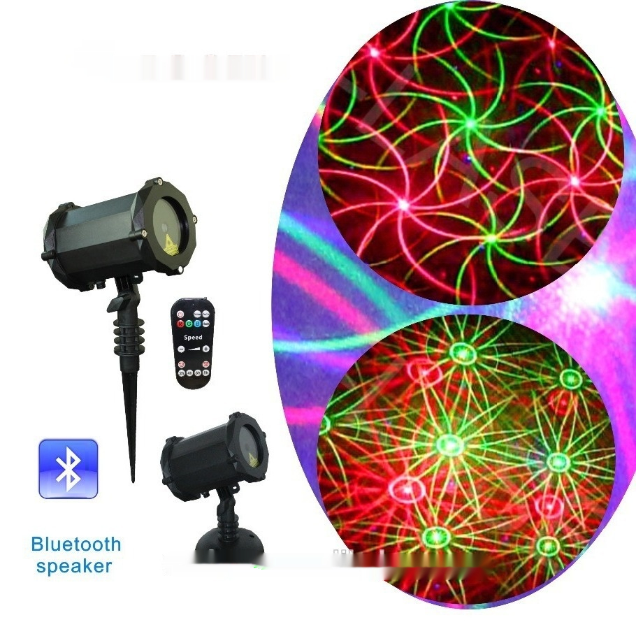 Red And Green Christmas Lawn Lights With Eight Patterns, Bluetooth Voice-controlled product image