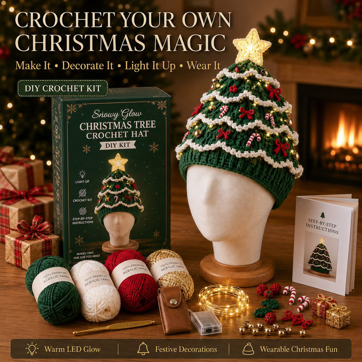 Christmas TreeCrochet Hat DIY Kit product image