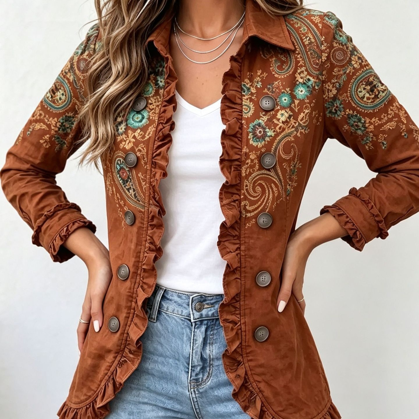Women's Ruffled Hem Short Jacket product image