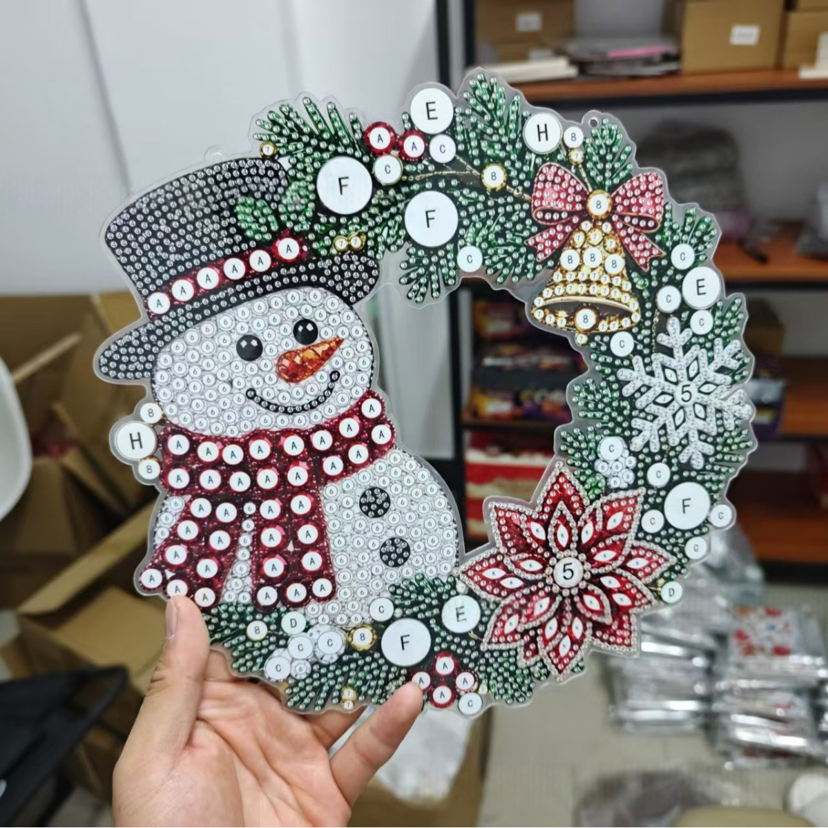 Christmas Diamond Painting Wreath Kit 3