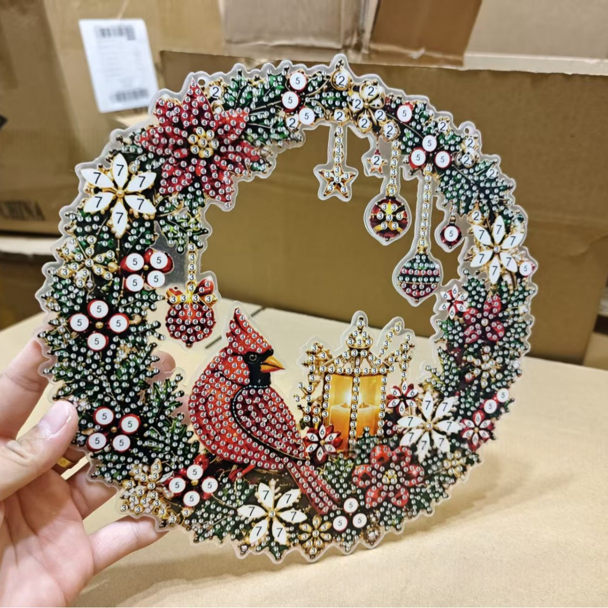 Christmas Diamond Painting Wreath Kit